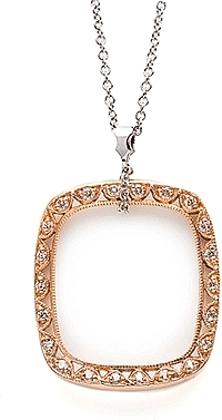 Tacori "Crescent" Diamond Rectangular Pendant #FP510PK