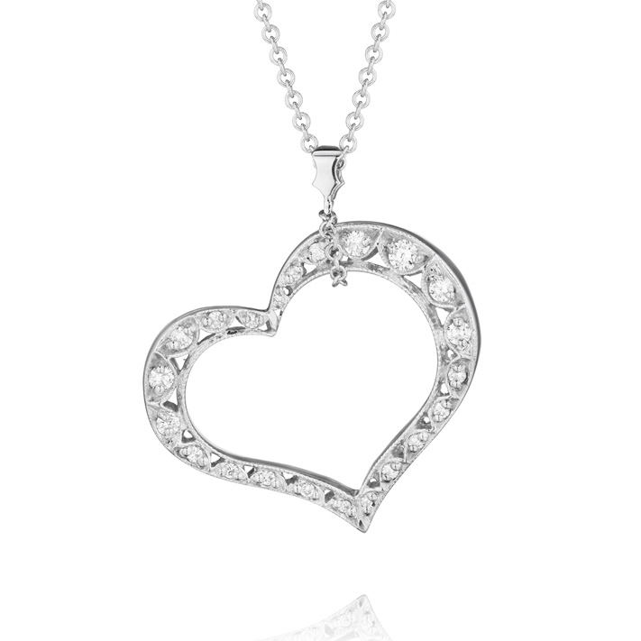 Tacori "Crescent" Diamond Heart Pendant #FP501