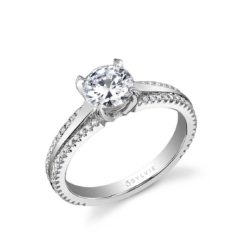 "Maryvonne" Contrast Diamond Engagement Ring