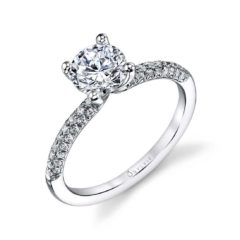 "Daphne" Classic Pavé Diamond Engagement Ring