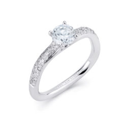 Original "Stuart Moore" Diamond Engagement Ring 0.8ct center, 0.6ct side stones
